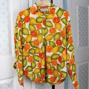 Vintage Allison Taylor 100% Silk Blouse